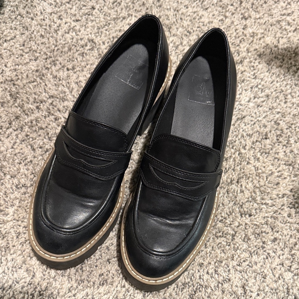 DV by Dolce Vita Black Loafers with Cream Sole